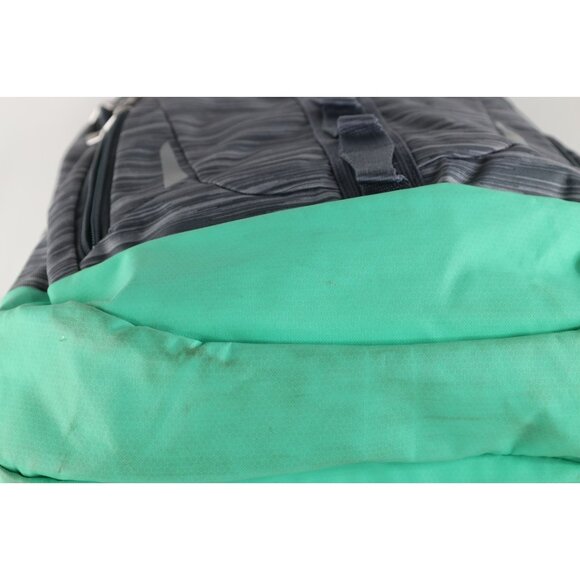 Vintage Adidas Spell Out Striped Loadspring Backpack Book Bag Carry On Gray Teal main image 15